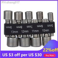 ▬ 9pcs 5-13mm Hexagon Nut Driver Drill Bit Socket Screwdriver Wrench Set for Electric Screwdriver Handle Tools No Magnetic