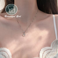 สร้อยคอคริสตัลแฟชั่นเกาหลีสำหรับหญิงสาวสวยสร้อยคอสีขาวหยกกลมจี้ Choker เครื่องประดับ