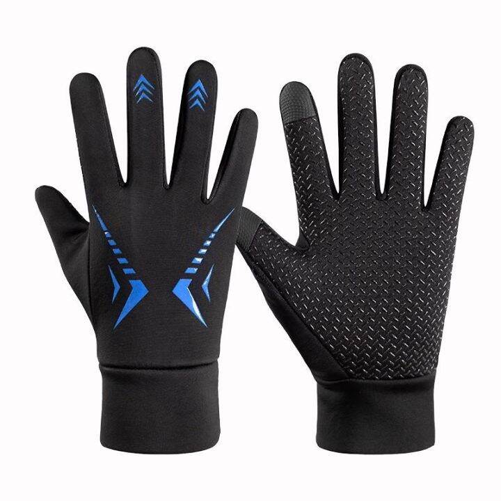 ต้นฉบับ-the-north-face-mens-autumn-and-winter-cycling-gloves-outdoor-touch-screen-korean-style-windproof-warm-and-cold-proof-plus-cashmere-driving-sports-gloves-men