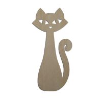 【YF】♧  Unfinished Blank Cutout Wood Mid-Century Cats Scrapbooking Embellishments