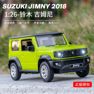 1:26 รถของเล่นสำหรับ for Suzuki Jimny alloy off-road รุ่นแสงและเสียงประตูเปิดดึงกลับรุ่นคอลเลกชันที่ดีที่สุดเครื่องประดับ