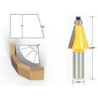 【support】 MULTI DEAL 1/2นิ้ว12.7มิลลิเมตรก้าน15องศาขูดและเอียงขอบเราเตอร์บิตงานไม้ตัดกัด