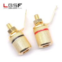 hot┅¤  2pcs/1pairs 306 gold-plated binding post speaker terminal audio 4MM banana plug socket