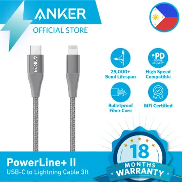 Anker USB C to Lightning Cable [6ft MFi Certified] Powerline+ II Nylon  Braided for iPhone 13 13 Pro 12 Pro Max 12 11 X XS XR 8 Plus, AirPods Pro
