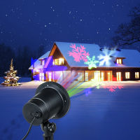 Christmas Lights Outdoor 4W LED Snowflake Star Projector Night Light Lawn Lamps Film Light Waterproof Snow s Garden Decor