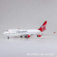 ๋Jingping โมเดลเครื่องบิน virgin atlantic  Boeing 747-400 ขนาด 47 ซม.  มีไฟส่องสว่างในห้องโดยสาร (LED) Scale 1:150 0 ทำด้วยเหล็กอัลลอย มีขาตั้งโชว์ให้