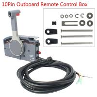 10 Pin Outboard Remote Control Box Kit for Yamaha Boats Engine Pull to Open