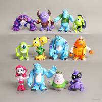 12pcs Monsters University Action Figure Sullivan Mike Boggs Perry Art Model Dolls Toys For Kids Gift Collection