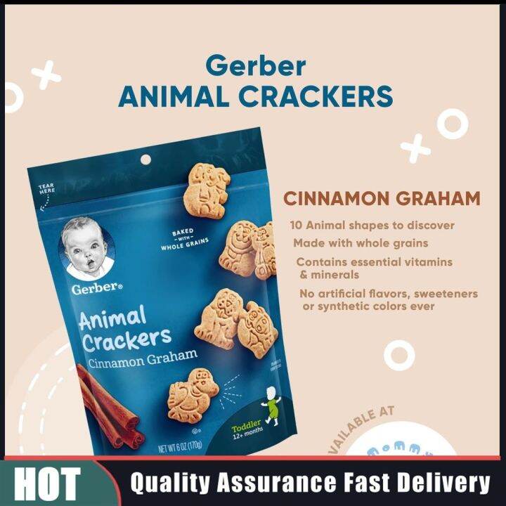 Gerber Animal Crackers Pouch Cinnamon Graham 6 Ounce Lazada PH