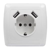 2020 new wall electronic socket 5V2A eu standard power outlet with dual home usb plug charger power socket with usb A7