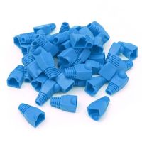 ??HOT!!ลดราคา?? 50pcs Modular RJ45 Cat6 Cat5 Network Cable Connector Plug Boot Strain Cover Caps (Blue) ##ที่ชาร์จ แท็บเล็ต ไร้สาย เสียง หูฟัง เคส .ลำโพง Wireless Bluetooth โทรศัพท์ USB ปลั๊ก เมาท์ HDMI .