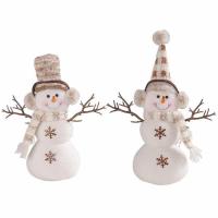 Christmas Snowman Doll Animated Doll with Hat Skin-friendly Soft Christmas Snowman Christmas Party Supplies for Home Restaurant Parks Party Shopping Malls method