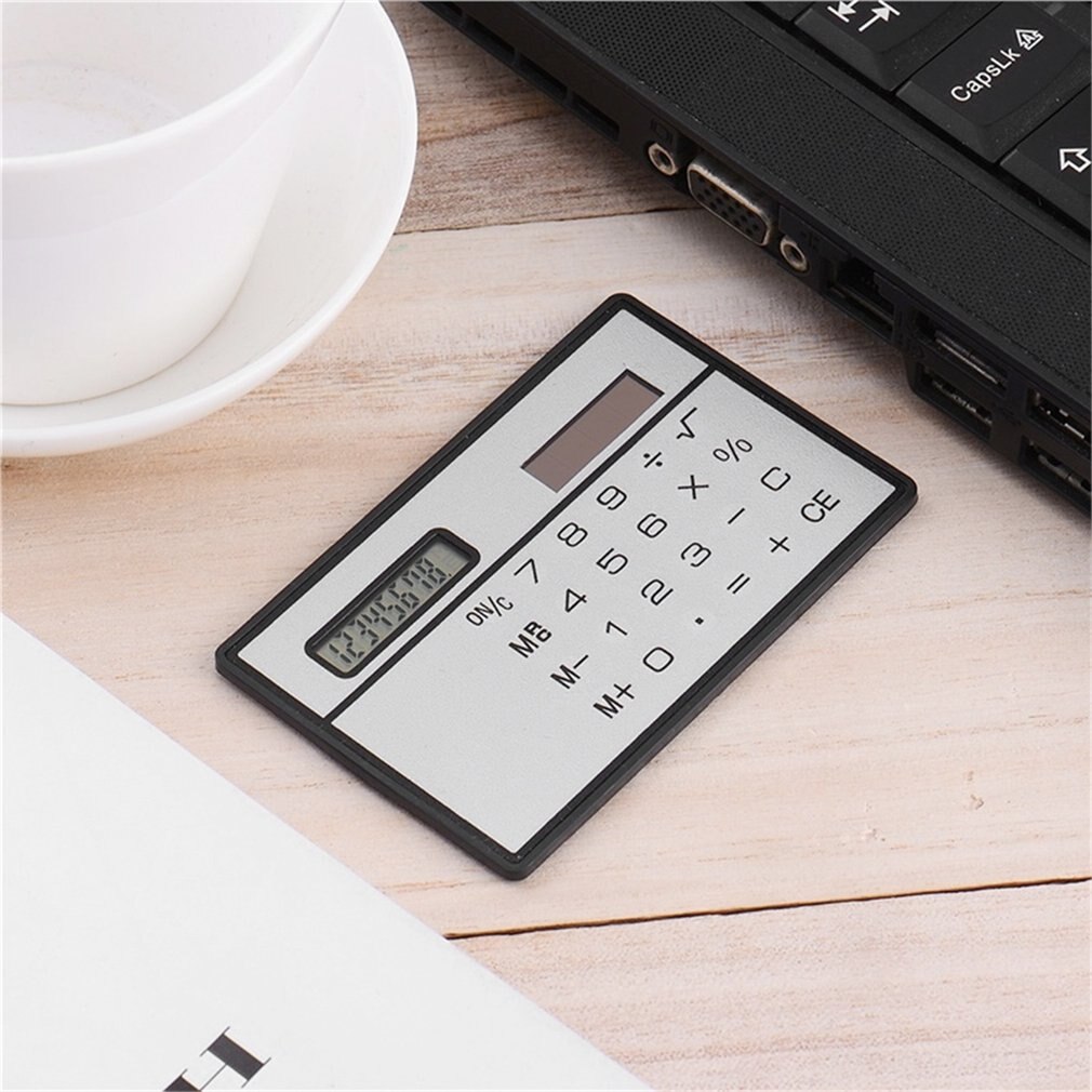 8 Digit Ultra Thin Solar Power Calculator with Touch Screen Credit Card Design Portable ni Calculator for Business School 