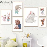 【hot】✤▽  Cartoon Canvas Painting Poster Baby Print Wall Pictures Kids Room