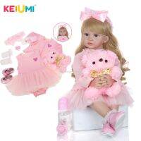 【YF】 KEIUMI New Design Hot Sale Baby Reborn Girl Doll 24 Inch Soft Silicone Cloth Body Realistic Dolls Babies Bonecas Meninas