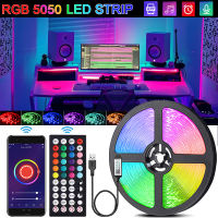 5V RGB 5050 ไฟ LED Strip USB รีโมทคอนโทรลอินฟราเรดโคมไฟแบบยืดหยุ่นเทปริบบิ้นไดโอดสำหรับเทศกาลปาร์ตี้ทีวีโต๊ะห้องนอน-Youerd