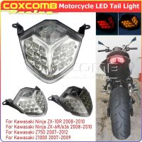 ✿ Plastic Motorcycle LED Taillight Integrated 12V Stop Barke Lamp Rear Tail Ligth w/ Turn Signals For Kawasaki Z750 Z1000 2007-13