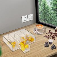 【YF】 Acrílico Coffee Pod Titular Kcup Cápsula Gaveta Tea Station Organizador Tamper Cápsulas Armazenamento Rack Drinkware Cozinha Acessórios