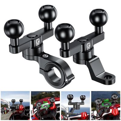 1 Inch Double Ball Head Adpter Motorcycle Bike Handlebar Rearview Mirror Mount Base For DJI Gopro Insta360 X3 Camera Accessories