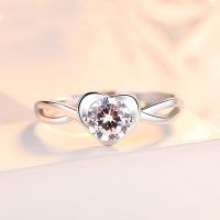 [COD] New heart-shaped ring niche light luxury adjustable marriage proposal simulation diamond Day confession gift