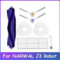 1Set HEPA Filter Main Side Brush Mop Cloth Replacement Parts for NARWAL J3 Robot Vacuum Cleaner