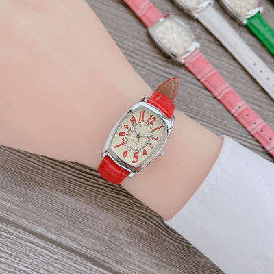 นาฬิกาข้อมือผู้หญิงสี Macaron นาฬิกาแฟชั่น นาฬิกาแฟชั่นนักเรียน นาฬิกาข้อมือผู้หญิงแบบเรียบง่าย