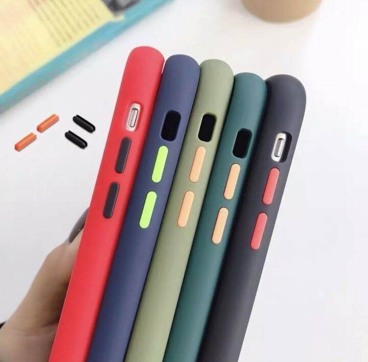 ส่งจากไทย-เคสกันกระแทก-ปุ่มสีผิวด้าน-ทุกรุ่น-เคสใช้สำหรับ-xiaomi-redmi-10-redmi-note-10-4g-redmi-note-8-redmi-note-8pro-redmi-note-7-เคสเรดมี่-เคสใส-เคสขอบสี-ขอบนิ่ม