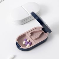 Medicine Pill Cutter Box Portable Drug Box Useful Grinder Splitter Medicine Pill Holder Tablet Cutter Splitter Divider Pill Case Medicine  First Aid S