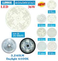 LUMAX โคมซาลาเปาหน้ากระจก พร้อมหลอด LED 36W แสงขาว 3,240LM