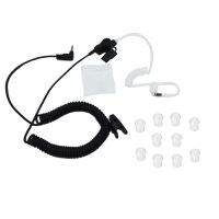 RHF 617-1N 3.5mm RECEIVER/LISTEN ONLY Surveillance Headset Earpiece with Replacement Mushroom Earbud Ear Tips,10 Pack