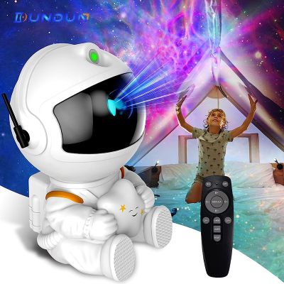 ﹍○ Galaxy Star Projector LED Night Light Starry Sky Astronaut Porjectors Lamp For Decoration Bedroom Home Decorative Children Gifts