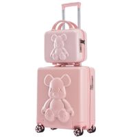 กระเป๋าเดินทางขนาด 18 นิ้วพร้อมล้อเลื่อน Unisex Roller Luggage พกกระเป๋าเครื่องสำอางขึ้นเครื่อง