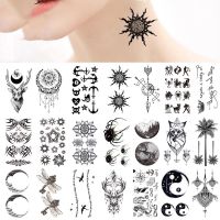 Waterproof Temporary Tattoo Stickers Sun Ymbols Decals Flash Fake Tattoos Men Women Body Art Tattoo Stickers