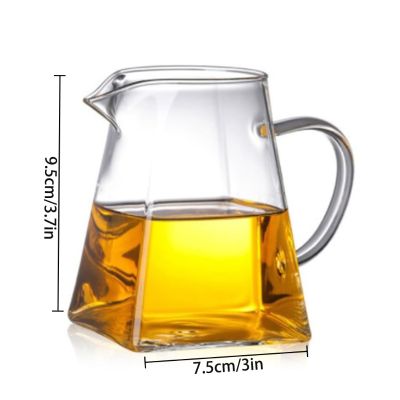 Glass Teapot Heat-Resisting Clear Glass Tea Pot Pitcher Creative Square Shape Design 350ML550ML750ML 3 Sizes to Choose