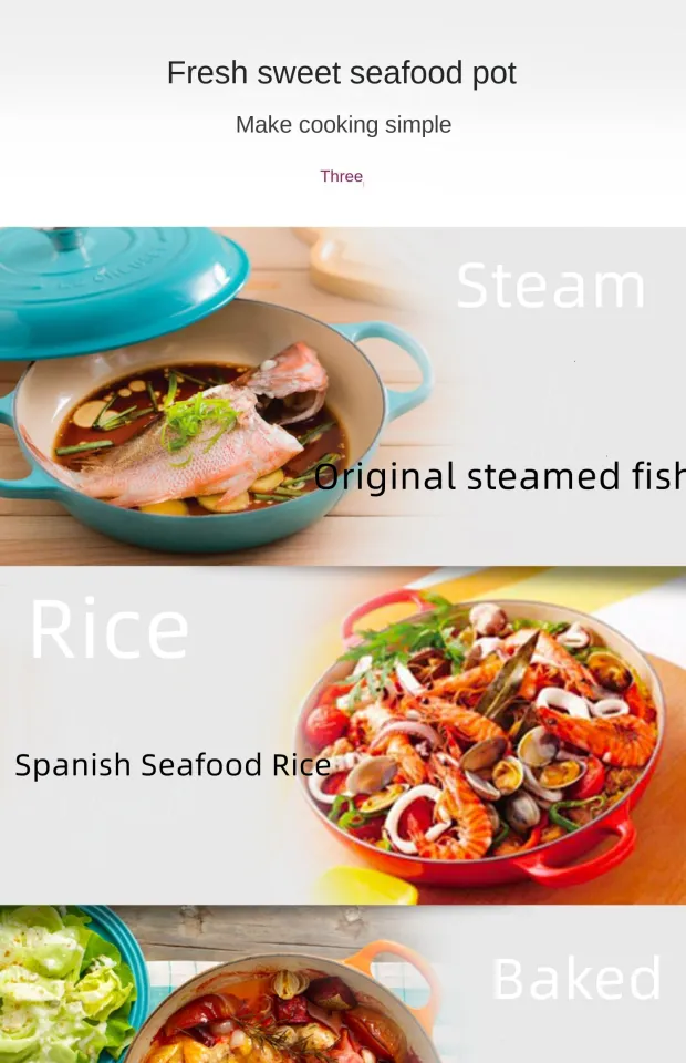 Enamel Thickened Seafood Pot Stew Pots Griddle Pots Soup - Temu