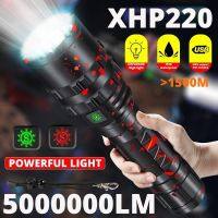 2023✎✷ ZK40 50000000LM High Power XHP220 Powerful LED Flashlight Tactical Military Torch USB Camping Lanterna Waterproof Self Defence