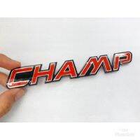 โลโก้ champ สีแดงขอบดำ ทำจากพลาสติก pvc