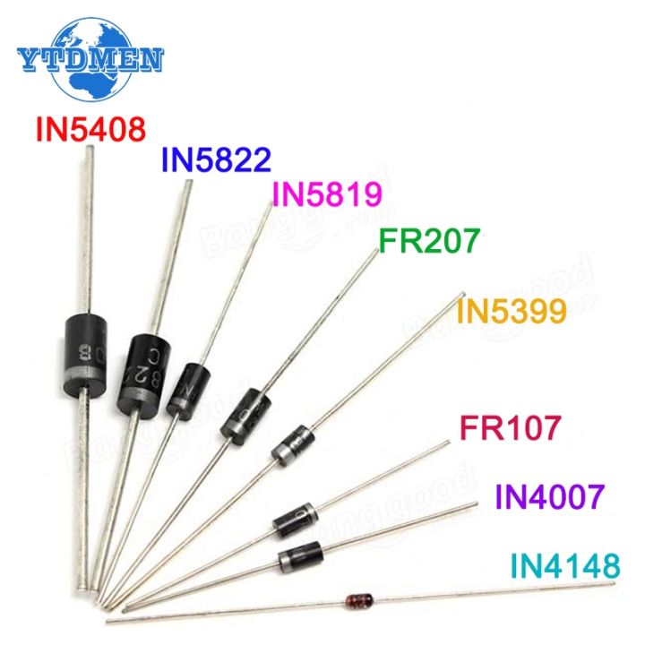 cw-1n4148-1n4007-1n5819-1n5399-1n5408-1n5822-fr107-fr207-rectifier-diode-set-pack-components-diy-assorted-100pcs-lot