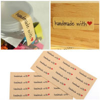 [pl]? 120pcs DIY kraft ซีลสติกเกอร์กระดาษงานฝีมือ Hand made LABEL packaging Sticker