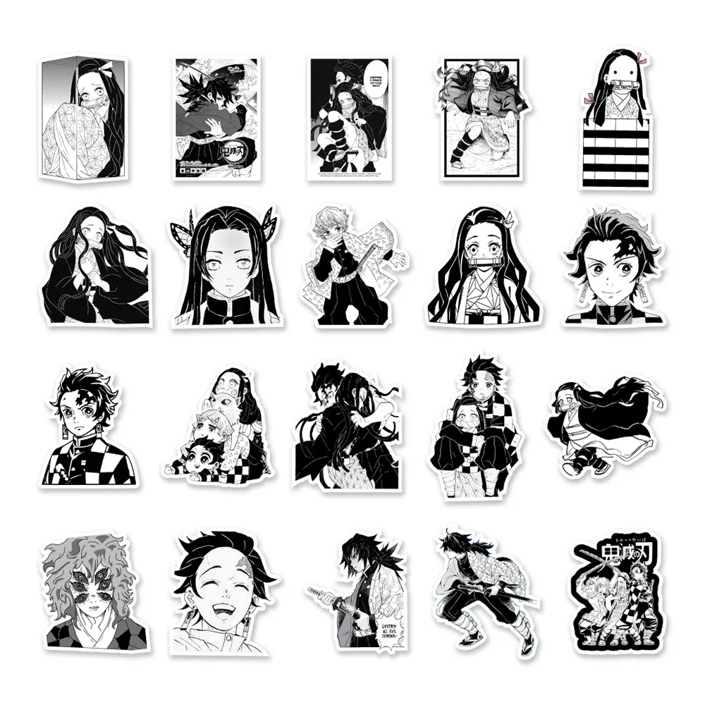 Sticker Bomb Black And White Anime Sticker Bomb HD wallpaper  Pxfuel