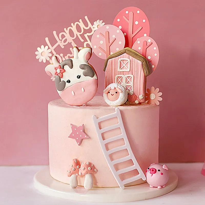 Frosting - The same elephants and ladder design but this time in pink for a  baby girl's 1 st birthday #frostingmysore #mysuru #birthdaycakesmysore  #onlyatfrostingmysore | Facebook