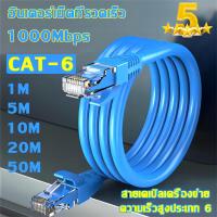 สายแลน สายเคเบิลเครือข่าย LAN RJ45 สายเคเบิล CAT 6 Gigabit Ethernet สายอีเธอร์เน็ต 1M/5M/10M/20M/50M สําหรับแล็ปท็อป เราเตอร์ Network Cable