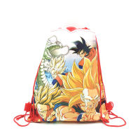 Wholesale Cartoon Movies Son-Goku Mochila Non- Fabrics Birthday Party Baby Shower Decorate Flower Drawstring Gift Bags