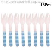 【CW】☬  16Pcs Pink Fork Disposable Cutlery Kids Birthday Dinner Baby Shower Supplies