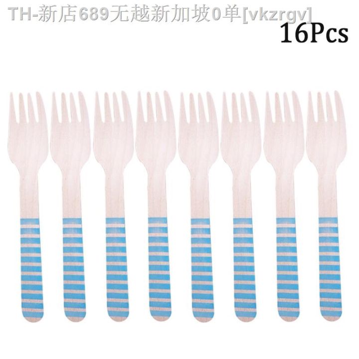 cw-16pcs-pink-fork-disposable-cutlery-kids-birthday-dinner-baby-shower-supplies