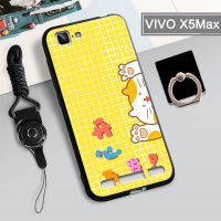 เคส TPU แบบนิ่มสำหรับ VIVO X5 Max เคสโทรศัพท์คลุมทั้งหมดสายรัดและฝามีที่ถือวงแหวนโทรศัพท์กันรอยขีดข่วนแบบแฟชั่น