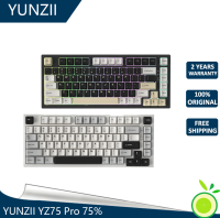 YUNZII YZ75 Pro 75% Hot Swappable Wireless Gaming Mechanical Keyboard, RGB Backlights, BT5.0/2.4G/USB-C, Dye Sub PBT Keycaps for