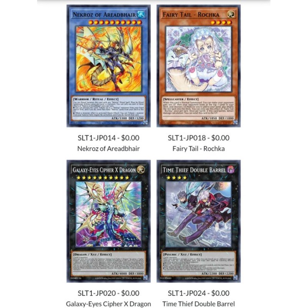 YuGiOh Selection 10 SLT1-JP024 Time Thief Archetypes PLAYSET Japanese 
