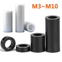 ABS Hollowed Spacer M3 to M8 M10 White Black ABS Non-Threaded Hollowed Nylon Spacer Round Hollow Standoff Washer PCB Board Screw