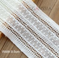 [HOT!] 1yard Width:9.5cm Cotton Lace Embroidered Water Soluble Lace for Garment Lace Trims DIY (ss-4971)